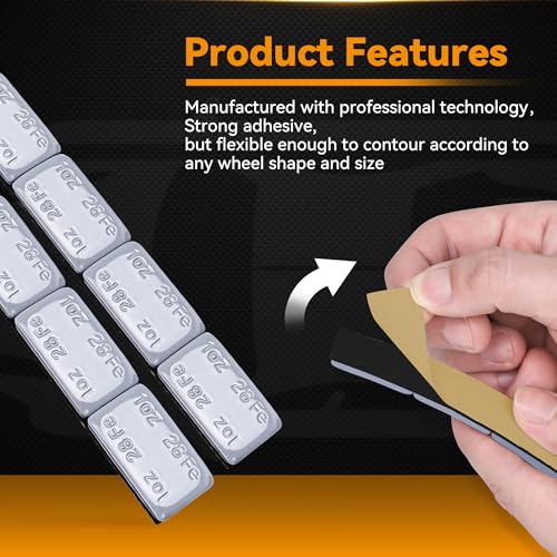 PROEZE Wheel Weights Gray 1oz,72 oz/Box,1 Ounce Stick on Wheel Weights for Cars, Trucks, SUVs, Motorcycle and Others - color: gray
