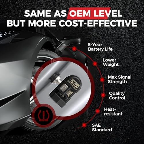 Autel Dual Frequency（315MHz+433MHz） Clamp-in OE-Level Universal Programmable MX-Sensor Metal Camp Stem
