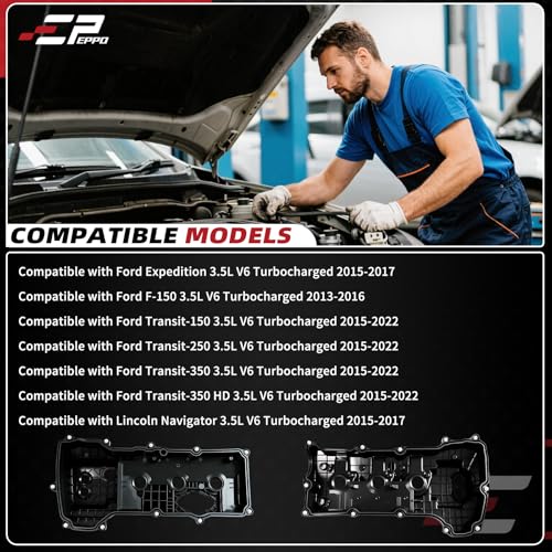 Valve Cover BL3Z-6582-H DL3Z-6582-C for F-150 Expedition 2013-17 3.5L V6 - size: DL3Z-6582-C