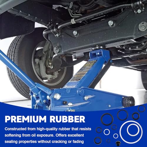 15PCs 3 Ton Floor Jack Seal Kit,Hydraulic Jack Rebuild Kit,3Ton Floor Jacks Repair Set, Seal Replacement Set Includes O-Ring Seal/Oil Plug,Sealing Car Accessories for 3-Ton Hydraulic Jacks