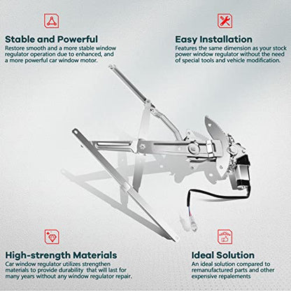 FINDAUTO Front Left Window Regulator for 1995-2004 for Toyota for Tacoma - size: Front Driver(LH)