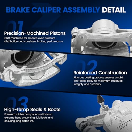 Front Brake Caliper Assembly for Geo Prizm 1993-1997 1.6L L4 - size: Front [19-B1591 & 19-B1590]