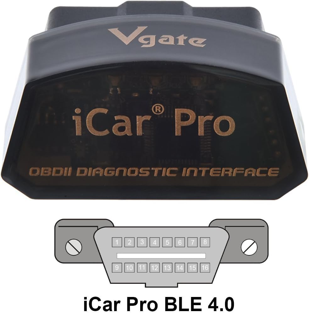 Vgate iCar Pro Bluetooth 4.0 (BLE) OBD2 Fault Code Reader OBDII Code Scanner Car Check Engine Light for iOS/Android - size: ICAR PRO BLE4.0 - iOS, Android & Windows