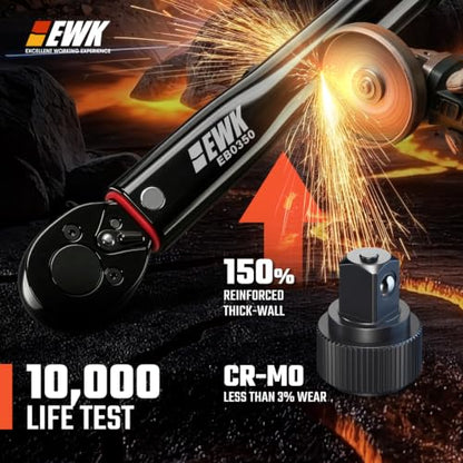 EWK 1/2" Drive Click Torque Wrench 50–250 ft-lbs (67.8–338.9 Nm)