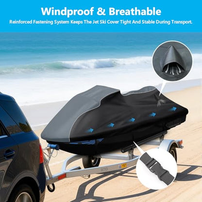 Jet Ski Cover for Sea-Doo Spark 3up/Spark Trixx 3up 2014-2024 Waterproof - size: For Sea-doo Spark 3up Spark Trixx 3up 2014-2024