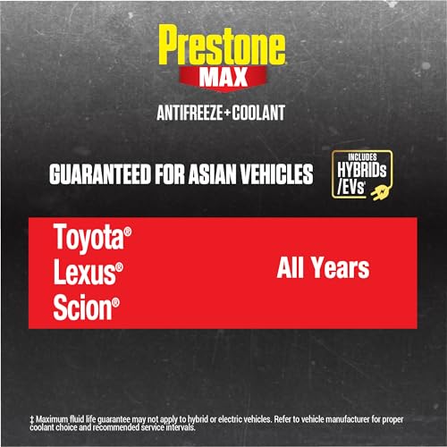 Prestone MAX Asian Red 50/50 Antifreeze Automotive Coolant, Pack of One - color: Asian Red, size: Pack of 1 Gallon