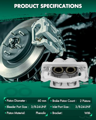 SCITOO Front Disc Brake Calipers Assembly w/Bracket For Ford - size: Front[18-B5023 & 18-B5022]