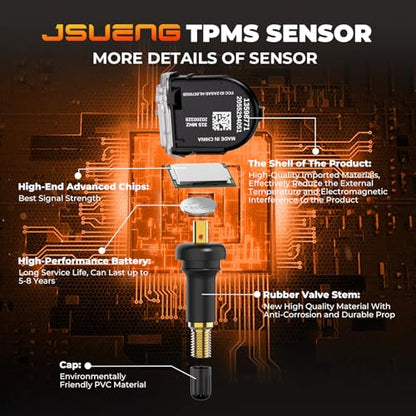 Jsueng GM 13598771 Tire Pressure Monitoring System TPMS Sensor 315MHz - size: one piece sensor