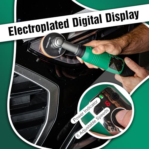 BATOCA S6 Mini Cordless Polisher 1 Heads for Car/Motorcycles Detailing Kit - size: Basic kit with 2 batteries