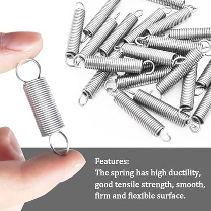 20PCS Extension Spring 1/4 Inch x 1-1/2 Inch Zinc Plated Extension Springs - size: 20PCS（1 size)