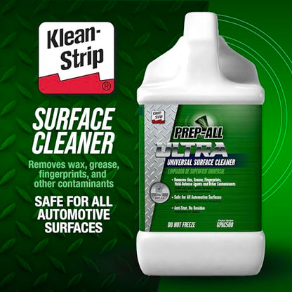 KLEAN-STRIP Prep-All ULTRA Universal Surface Cleaner, Low VOC, Automotive Multi-Surface Cleaner, Wax & Grease Remover, Paint Prep, Non-Flammable, 1 Gallon