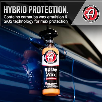 Adam's Polishes Spray Wax Kit - Advanced Carnauba Car Wax | Car Spray Polish | During Car Wash Paste Wax Clay Bar & Buffer Polisher For Ultimate Protection On Paint Wheels Windows | Cleaning Supplies - size: Collection