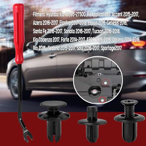 120Pcs Kia Fender Liner Clips Replace 86155-2H100, 86595-2T500, 86590-28000