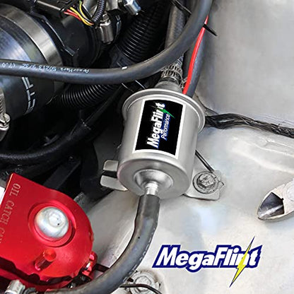 Electric Fuel Pump - Inline Fuel Pump 12V, Universal Low Pressure 4-7 PSI Transfer Pump for Carburetor Gasoline and Diesel HEP-02A - size: 4-7 PSI