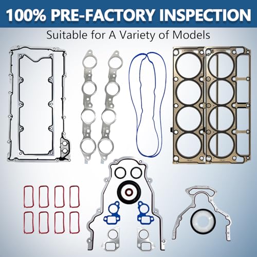 Truck Replace Camshaft Kit mit LS Performance Parts Head Gaskets Oil Seals Bolts Timing Cover Gasket Compatible with GMC Chevrolet 4.8/5.3/5.7/6.0 1997-2006 - color: With MLS Head Gasket Set & Bolts