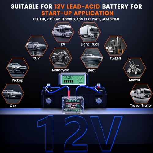 ANCEL BM200 PRO 12V Car Battery Monitor, 433MHz Wireless Battery Tester