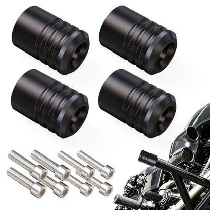MZS Motorcycle 1.25" Crash Bar Sliders for Touring Softail Sportster Dyna - size: 4 PCS