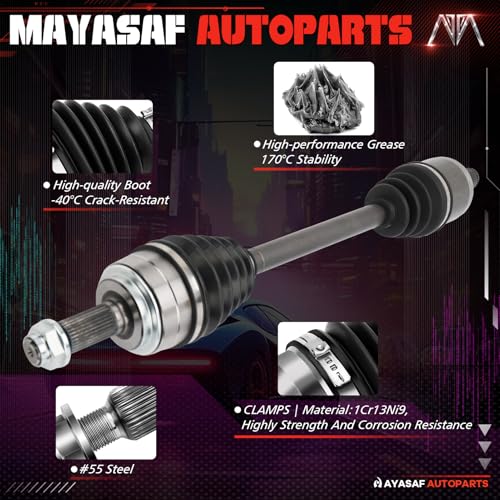 66-4224 Front CV Axle Shaft Assembly Driver or Passenger Side - size: 66-4224