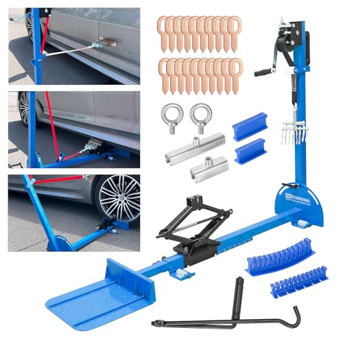 Car Sheet Metal Dent Repair Tool - Automotive Sheet Metal Repair Tools,PDR Tools with Pull Row and ot Pieces,3 in 1 PDR Dent Puller Kits