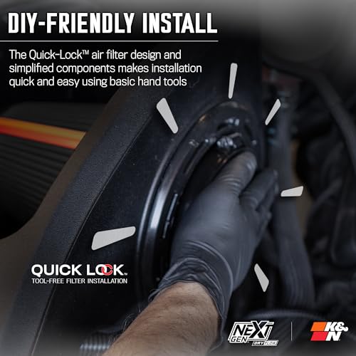 K&N NextGen Cold Air Intake System: Dry-Flow Cotton Filter: Compatible with 2021-2025 FORD F150; F150 Raptor; 50-2617D - style: NextGen Dryflow