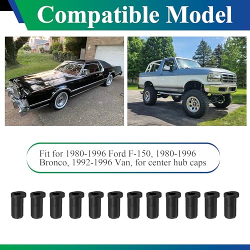 Wheel/Center Caps Insert fits 1980-1996 Ford F-150 & Bronco, 1992-1996 Van - style: 12 Pcs Inserts