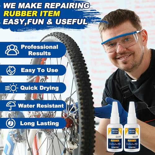 Rubber Glue 100g, Clear Super Glue for Rubber, RC Tires, Seals, Gaskets - size: 100g