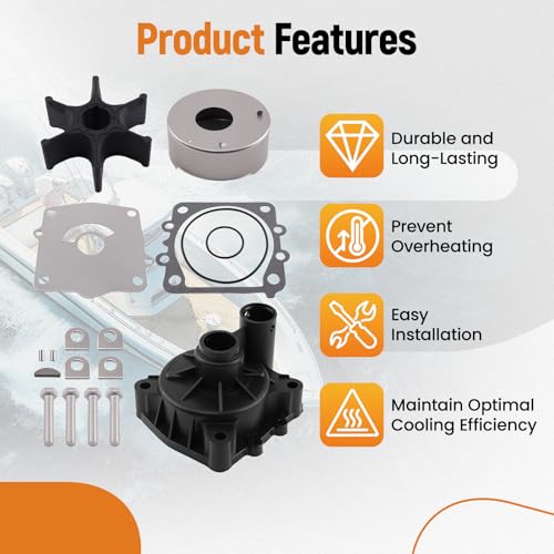 maXpeedingrods Water Pump Impeller Repair Kit for Yamaha Outboard Marine - size: For 4 Stroke 150-250 HP & 2 Stroke 150-225 HP