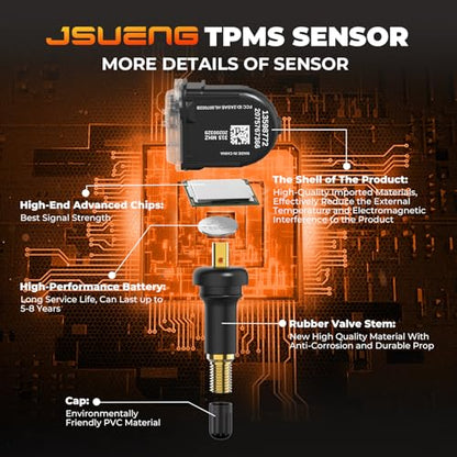 TPMS Sensor,315Mhz Tire Pressure Monitor System for GMC Silverado Chevy - size: 1 Piece - 13598772