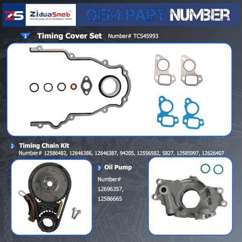 For 2007-2013 GM Gen4 4.8l 5.3l 6.0l 6.2l Timing Chain Kit & Oil Pump