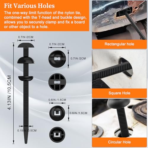Coopache Nylon Universal Cable Tie Buckle for Car Heavy Duty 50 PCS - style: Black 50 PCS