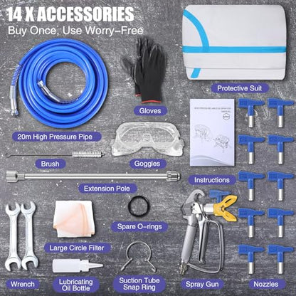 490 Airless Paint Sprayer for Home Interior, 0.60 GPM 3300 PSI 1300W - size: 490 Airless Paint Sprayer