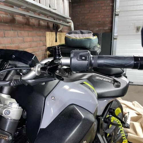 Short Brake Clutch Levers Compatible with K.awasaki Ninja ZX6R 2019 2020 2021 2022 2023 2024 2025 2026 | Front Shorter Levers Handles ZX-6R ZX 6R ZX636 Ninja636 Accessories (Gray) - color: Gray