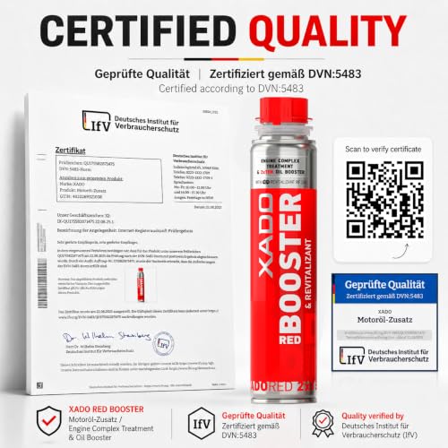 XADO RED BOOSTER Engine Oil Additive - Advanced Wear Protection, Oil Stabilizer & Performance Enhancer, 250 ml