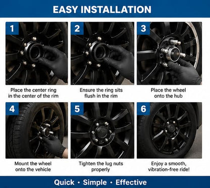 Hub Centric Rings Wheel Hub Rings for Aftermarket Wheels Reduces Vibration - Improve Wheel Fitment Pack of 4 (106.1-95.1) - size: 106.1-95.1