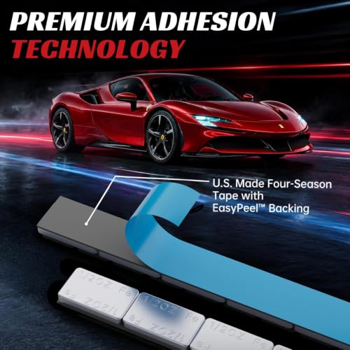 OTUAYAUTO 1/2oz 504pcs Wheel Weights Chrome Adhesive Stick-On 252oz/Box - size: 504 PCS