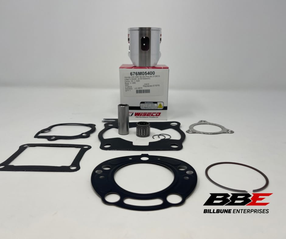 Wiseco PK1257 Top End Rebuild Kit 54.00mm Bore Standard for Honda CR125R (2000) – Piston, Rings, Bearing & Gasket Set 2-Stroke