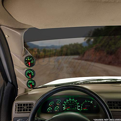 GlowShift Tan Triple Pillar Gauge Pod Fits Ford Super Duty 1999-2007