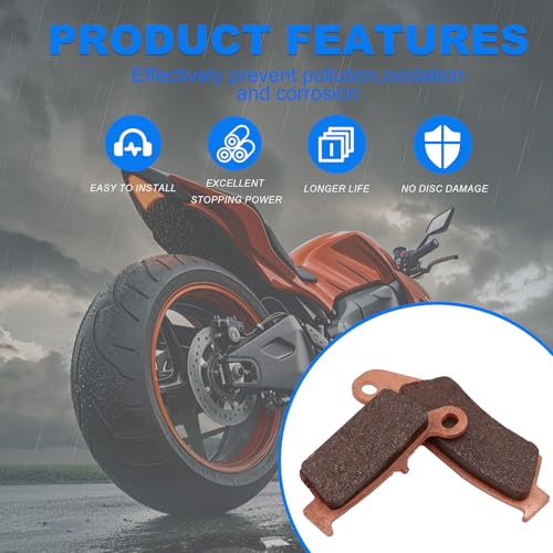 Front and Rear Brake Pads for Honda XR650L XR250 XR400 XR650 CR125 CR250 Suzuki DRZ400 DRZ400SM RM125 Yamaha YZ125 YZ250 WR250 Kawasaki KX125 KX250