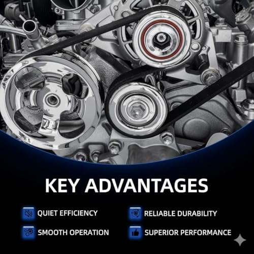 Serpentine Belt Kit With Tensioner And Idler Pulley For Chevrolet Malibu - size: Malibu (04-06), For Pontiac G6 (05-06)