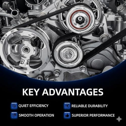 Serpentine Belt Kit With Tensioner And Idler Pulley For Chevrolet Pontiac - size: Chevy Impala, Malibu, Pontiac G6 (06-11)