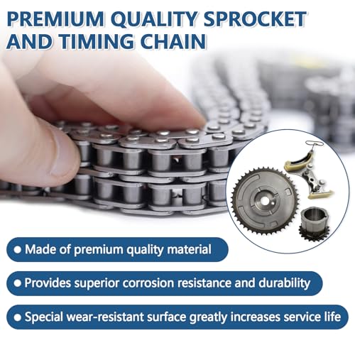 High Volume LS Oil Pump 5.3 Timing Chain Timing Cover Gasket Kit Fit for 2007-2013 Chevy Silverado 1500 Tahoe GMC Sierra Yukon Buick Cadillac 4.8 5.3 6.0 6.2L No VVT