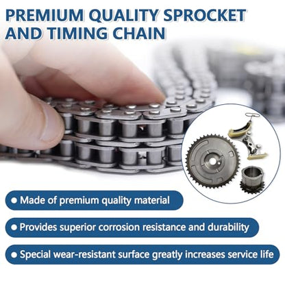 High Volume LS Oil Pump 5.3 Timing Chain Timing Cover Gasket Kit Fit for 2007-2013 Chevy Silverado 1500 Tahoe GMC Sierra Yukon Buick Cadillac 4.8 5.3 6.0 6.2L No VVT