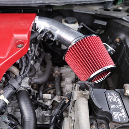 PHILTOP 3" High-Flow Cold Air Intake Kit for 2007-2012 Altima 2.5L, Red - color: Red, size: 2007-2012 Altima 2.5L
