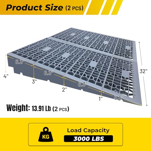 HOXWELL Modular Threshold Ramps for Doorways, 4" Rise Wheelchairs Ramps for Home, Solid Upgrade Material 3000 Lbs Load Capacity Door Ramps for Wheelchairs and Cars (2 PCS) - size: 4''-2 Packs