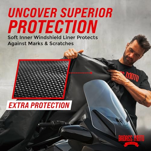 Badass Moto Waterproof for Can-Am Spyder RT Limited Cover 2020-2026, Black - color: Badass Black, size: [SPYDER RT 2020+] 112"L x 62"W x 57"H