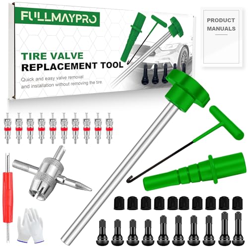 38PCS Tire Valve Stem Core Quickly Replacement Tool Kit,Quick Change Tire Valve Tool Kit for Replacing Leaky Valves in Cars,Trucks,ATVs,etc.with TR413/TR414/TR418