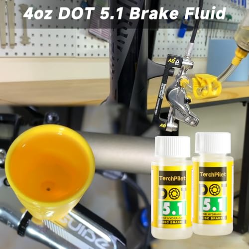 Bicycle DOT 5.1 Brake Fluid High Performance DOT Oil for SRAM/Hayes/Hope/Formula Hydraulic Disc Brakes,120ml/4oz