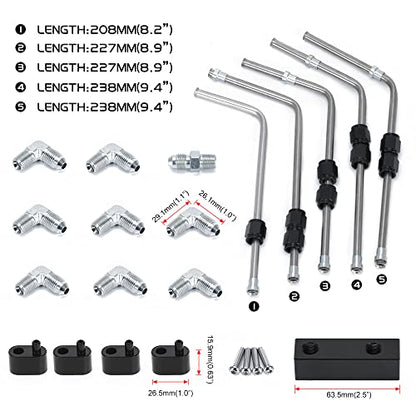 LS Coolant Crossover Steam Vent Kit 6.0 5.3 LS Steam 4 Port Line Kit - color: Silver