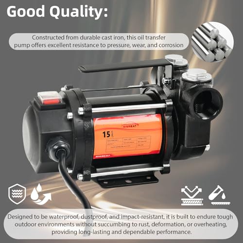 12V DC Fuel Transfer Pump 16GPM with Explosion-proof