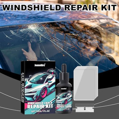 Windshield Repair Kit, Car Glass Repair Kit Quick Fix for Chips & Cracks, Windshield Crack Repair-Kit, Cracks Gone Glass Kit, Automotive Windscreen Tool, Nano Fluid Filler (1 Set)